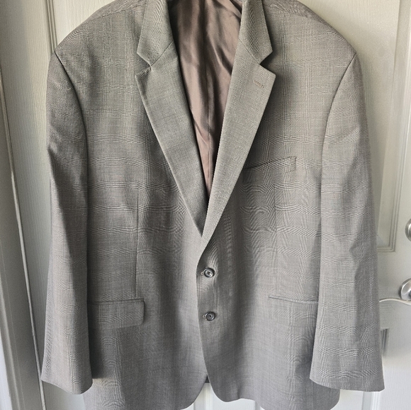 Lauren Ralph Lauren Sports Coat Men 52R Gray Black 100% Wool 2button Pinstripe - Picture 2 of 15